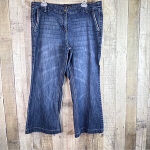 New York & Company Size 16 Capri Length Jeans with Button Back Pockets